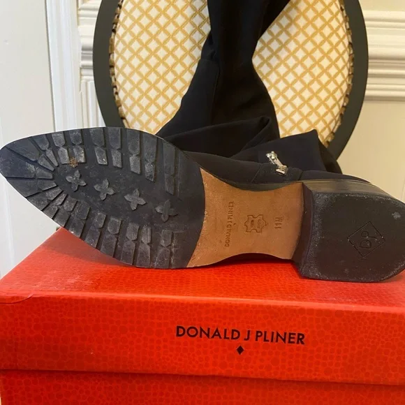 Donald J. Pliner Black Over the Knee Boots - Picture 3 of 8